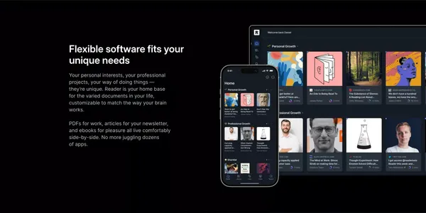 Readwise Reader | The first read-it-later app built for power readers. - Landing design inspiration