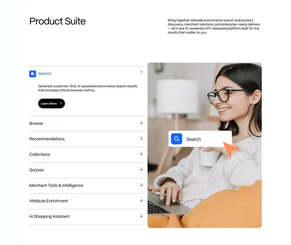 AI Ecommerce Search and Product Discovery | Constructor - Landing design inspiration