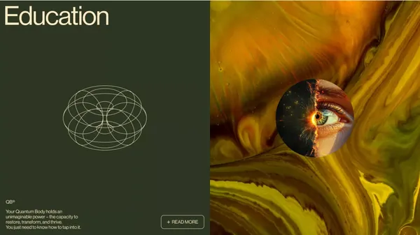 Quantum Body - A New Dimension of Wellness - Landing design inspiration