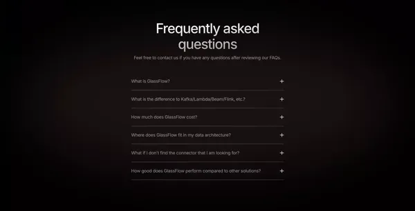 GlassFlow | Real-Time, Serverless Python Data Streaming - Landing design inspiration