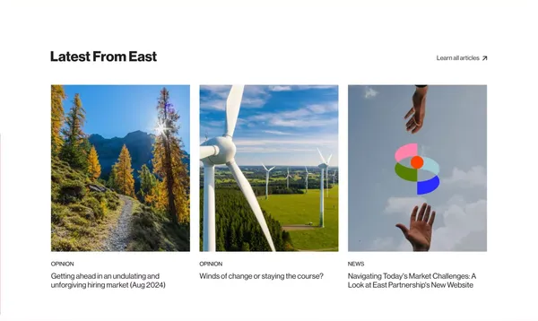 East Partnership - Your Partners in Executive Search - Landing design inspiration