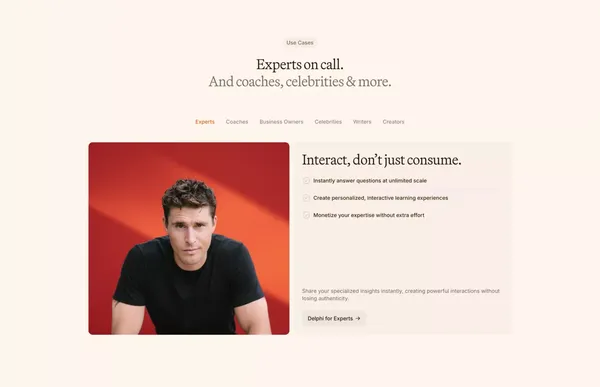 Delphi | Scale Your Insight. Stay Focused on What Matters. - Landing design inspiration