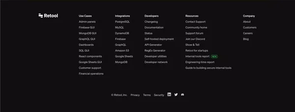 Retool | The fastest way to develop effective software. - Landing design inspiration