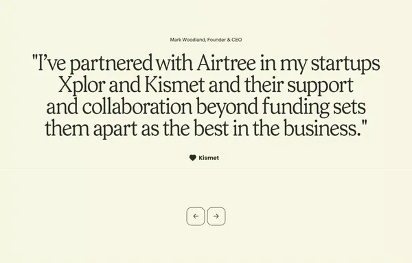 Airtree - Landing design inspiration
