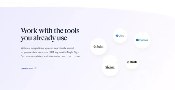 Leapsome: People Enablement Platform - Landing design inspiration