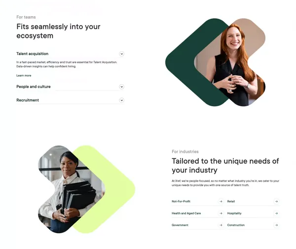 Xref | Most trusted online employment checking platform - Landing design inspiration