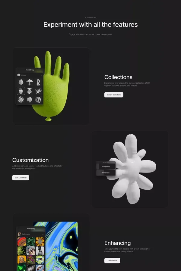 Endless Tools - Landing design inspiration