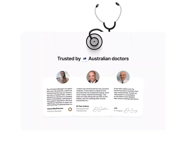 Letters.App - Write Medical Letters Instantly & AI Medical Scribe - Landing design inspiration
