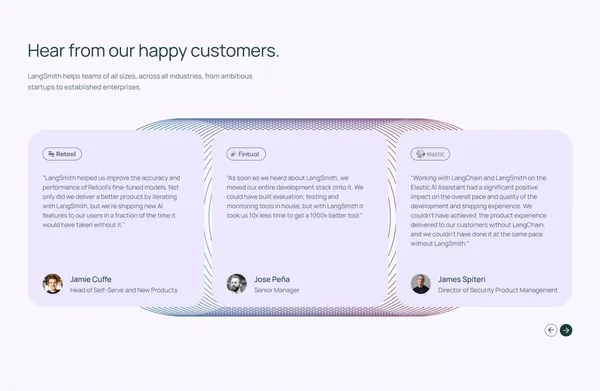 LangChain - Landing design inspiration