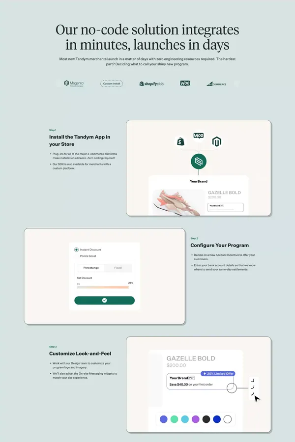Tandym | Branded cards for the best brands - Landing design inspiration