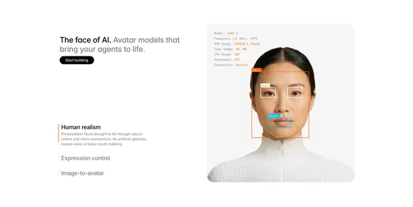 Anam - Real-Time Interactive AI Avatars API - Landing design inspiration