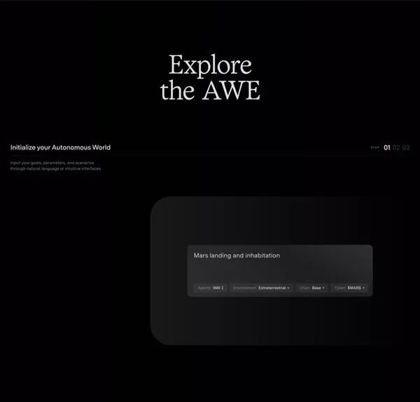 AWE | Opening the Portal to Autonomous Worlds - Landing design inspiration