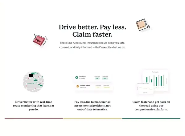 Rideshur - Business Fleet Insurance | Fleet Vehicle Insurance - Landing design inspiration