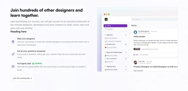 Designership | Become a Highly Demanded UX/UI Designer - Landing design inspiration