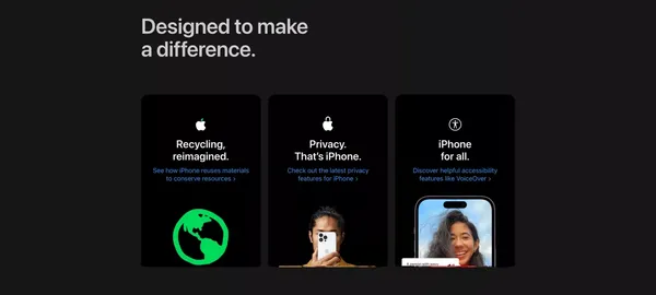 iPhone 14 Pro and iPhone 14 Pro Max - Apple - Landing design inspiration