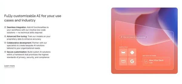 The World's Leading AI Platform for Enterprise | Cohere - Landing design inspiration