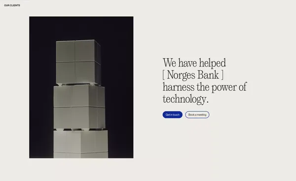 People Made Machines - Landing design inspiration