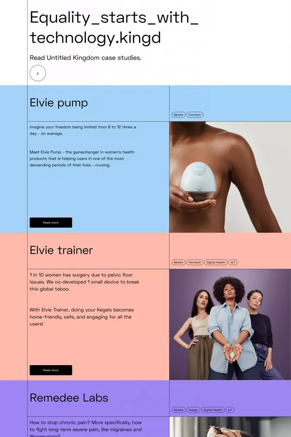 Untitled Kingdom: custom medical software & product development. - Landing design inspiration