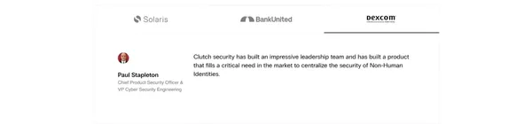 NHI Security with Clutch: Secure All Non-Human Identities - Landing design inspiration
