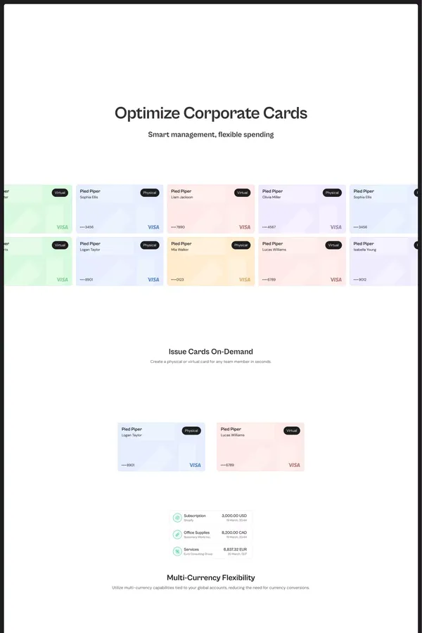 Finofo | Where global businesses bank, transact, and plan - Landing design inspiration