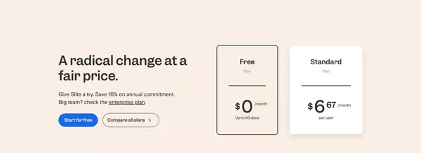 Slite - The workspace for remote teams - Landing design inspiration