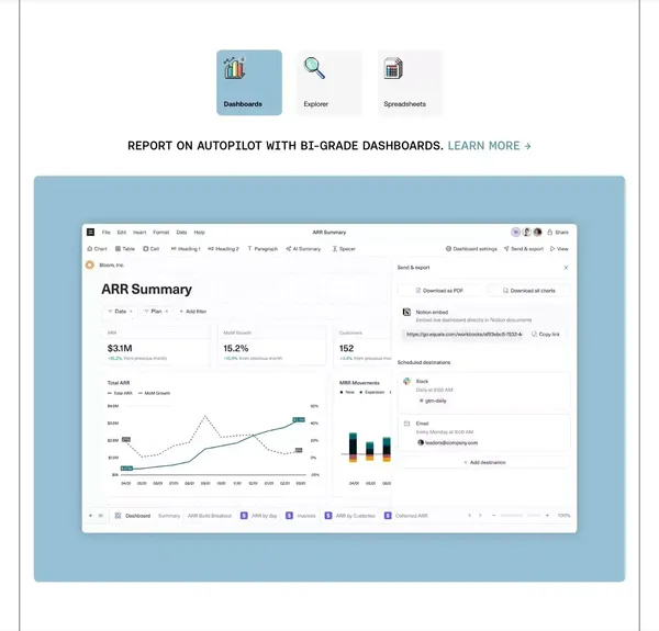 Equals | Next-generation analysis & reporting - Landing design inspiration