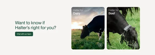 Halter® | Virtual Fencing and Pasture Management - Landing design inspiration