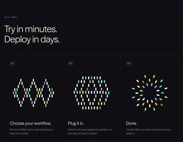Vapi - Voice AI agents for developers - Landing design inspiration