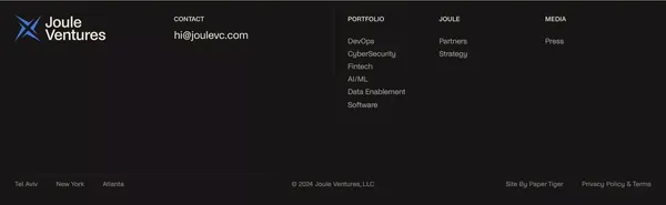 Joule Ventures - Landing design inspiration