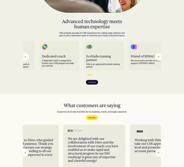 Ditto – CSR & Compliance with AI | Multiply Real Impact - Landing design inspiration