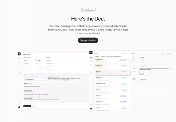 qatch up with your product! - Landing design inspiration