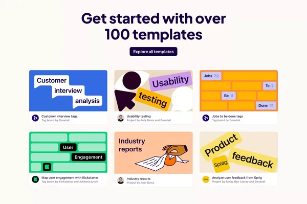 Customer Insights Hub — Dovetail - Landing design inspiration