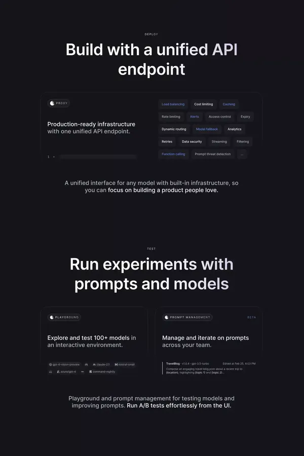 Keywords AI |  Unified DevOps platform to build AI applications - Landing design inspiration