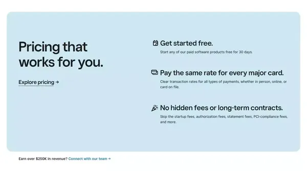 Square | Solutions For Your Small, Medium & Large Business - Landing design inspiration