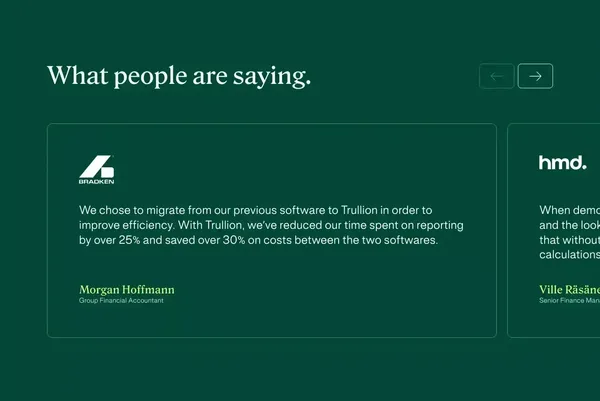 AI-Powered Accounting Software Solutions | Trullion - Landing design inspiration