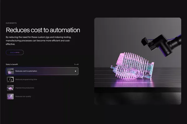 Inbolt - Real-Time Industrial Robot Guidance. - Landing design inspiration