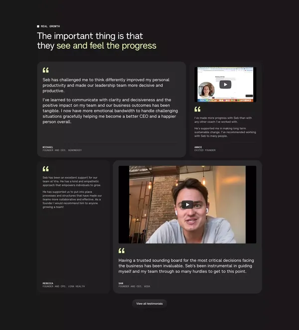 The Uncommon Founder Â· Coach and advisor - Landing design inspiration