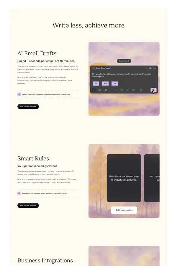 Jace AI | Your 24/7 Email Assistant That Drafts for You - Landing design inspiration