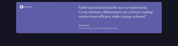 Fable – The collaborative motion design system - Landing design inspiration