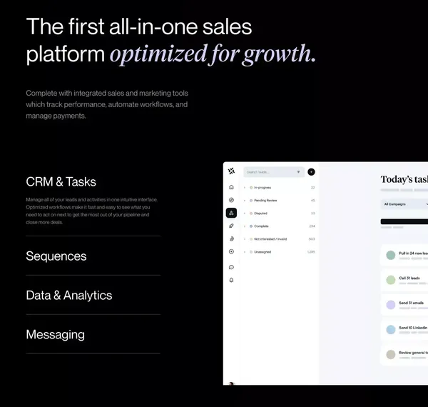 SellX: Effortlessly source, manage & scale remote sales talent - Landing design inspiration