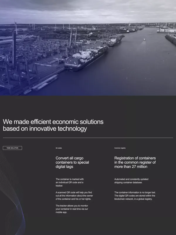 GSCP — An innovative solution for the container shipping industry. - Landing design inspiration