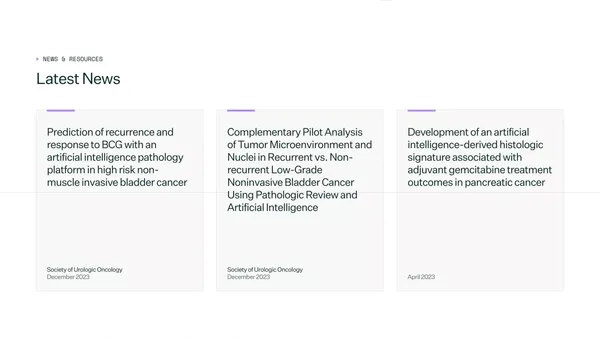 Analyzing the tumor to predict cancer treatment response - Landing design inspiration