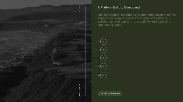 Old Tom Capital | Golf's Institutional Platform - Landing design inspiration