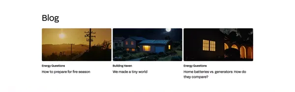Haven Energy - Residential Energy Storage - Landing design inspiration