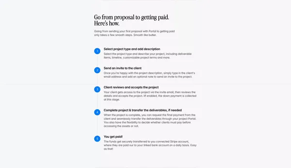 Portal - your beautiful freelance toolkit - Landing design inspiration