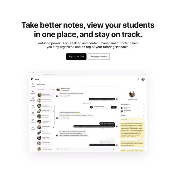 Popless | The all-in-one tutor platform for private tutors and group classes - Landing design inspiration