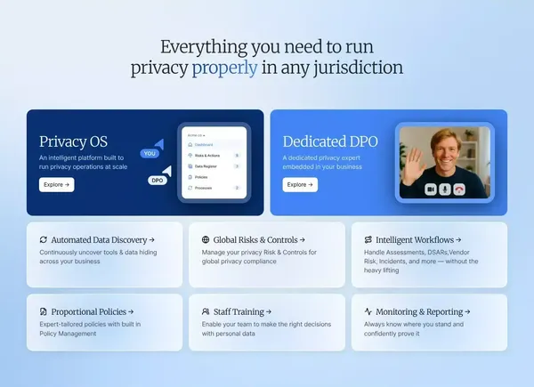 Trust Keith · The Expert Data Protection Service - Landing design inspiration