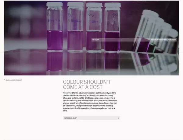 Octarine Bio - Landing design inspiration