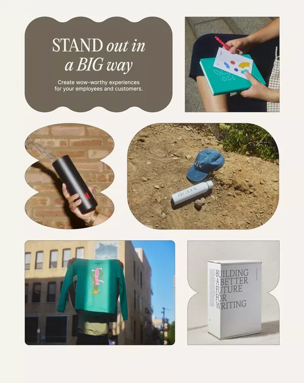Merch, Swag and Corporate Gifts | Promotional Products - Gemnote - Landing design inspiration