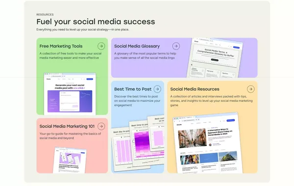 Buffer: Social media management for everyone - Landing design inspiration